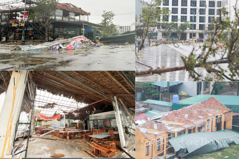 Theo người dân địa phương, khoảng 20h đêm 28/9, trời bắt đầu có gió lớn. “Từ 23h đêm 28/9 đến rạng sáng 29/9, gió khủng khiếp, rít ầm ầm, chúng tôi không dám ra ngoài. Đến sáng thức dậy thì mọi thứ đã tan hoang”, anh Nghiêm Sỹ Hoàng cho biết.