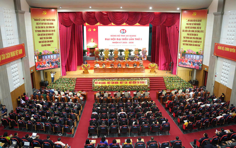Quang cảnh Đại hội Đảng bộ tỉnh An Giang lần thứ I, nhiệm kỳ 2025 - 2030.