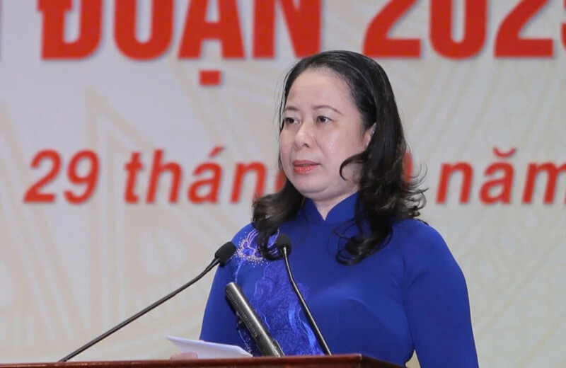 Phó Chủ tịch nước Võ Thị Ánh Xuân phát biểu tại Đại hội. Ảnh: Minh Hiếu