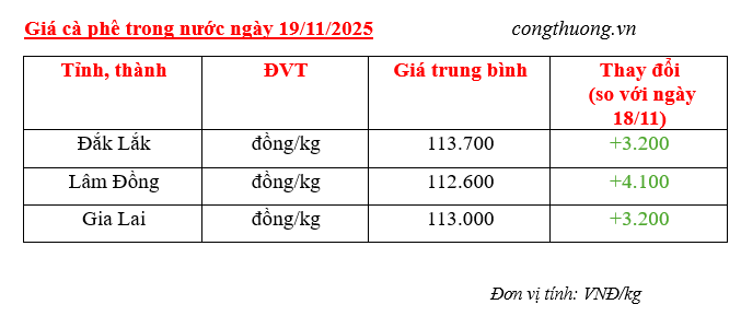 Giá cà phê hôm nay 19/11/2025: Trong nước bất ngờ tăng mạnh - 4