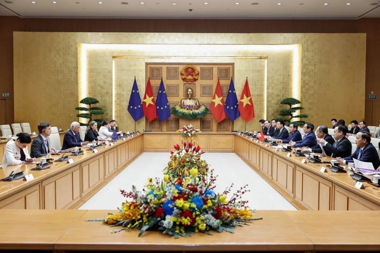 Quan hệ Đối tác chiến lược toàn diện được thiết lập là cơ hội lớn cho hai bên thúc đẩy thương mại, đa dạng hoá thị trường, chuỗi cung ứng - Ảnh: VGP/Nhật Bắc