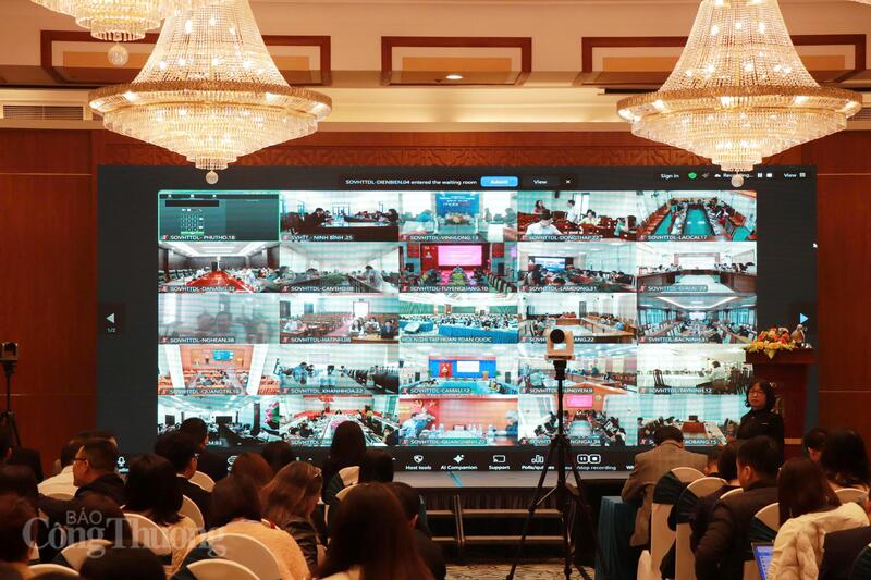 Hội nghị được tổ chức theo hình thức trực tiếp kết hợp trực tuyến. Ảnh: Thanh Tuấn