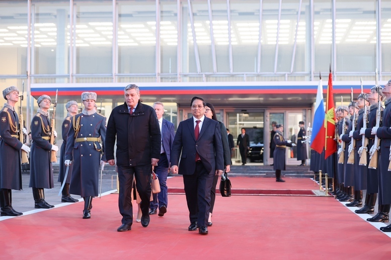 Thủ tướng Phạm Minh Chính kết thúc chuyến thăm chính thức Liên Bang Nga từ ngày 22-25/3 theo lời mời của Thủ tướng Chính phủ Liên Bang Nga Mikhail Mishustin - Ảnh: VGP/Nhật Bắc