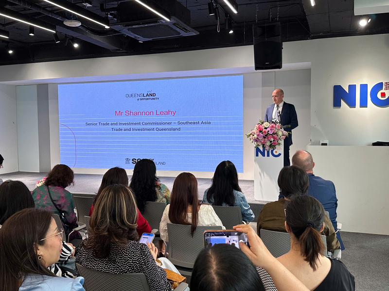 Cơ quan Xúc tiến Thương mại và Đầu tư bang Queensland phối hợp với Trung tâm Đổi mới sáng tạo Quốc gia (NIC) tổ chức hội thảo Giáo dục cho Đổi mới sáng tạo Việt Nam - Australia. Ảnh:NH