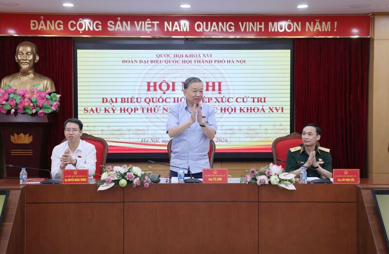 Đồng chí Tổng Bí thư, Chủ tịch nước Tô Lâm và các đại biểu Quốc hội.