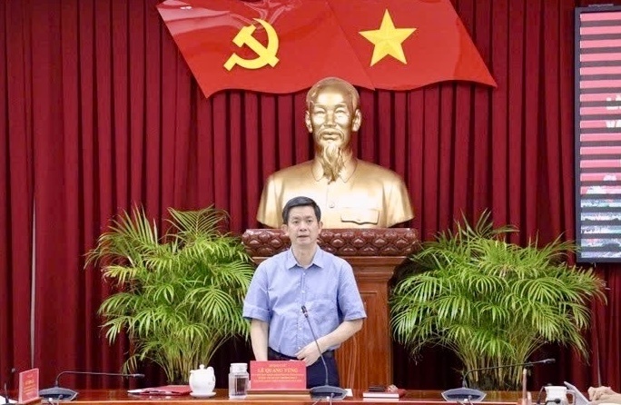 Ông Lê Quang Tùng - Bí thư Thành ủy Cần Thơ phát biểu tại buổi làm việc. Ảnh: Phạm Hải.