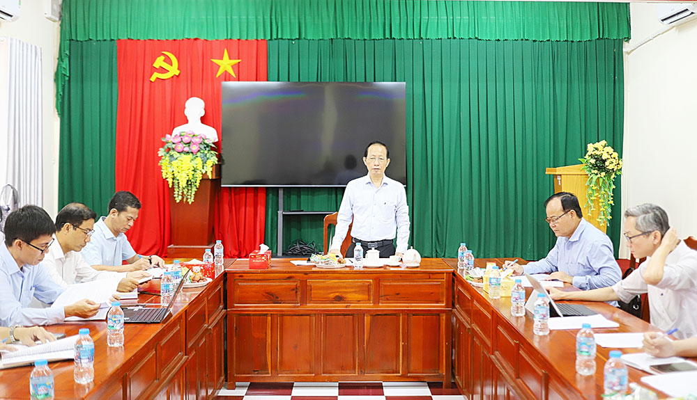 Phó Chủ tịch UBND tỉnh Nguyễn Trúc Sơn phát biểu chỉ đạo tại hội nghị.