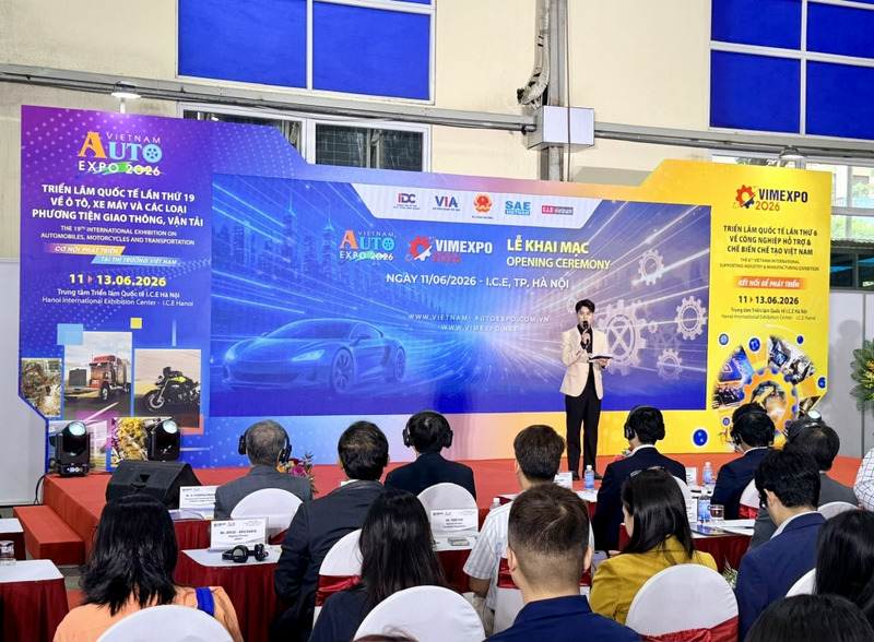 Khai mạc Triển lãm Quốc tế lần thứ 6 - Vimexpo 2026 và Triển lãm Vietnam AutoExpo 2026. Ảnh: Thái Mạnh