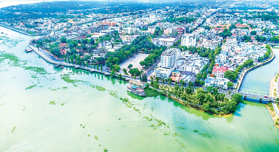 Một góc đô thị phường Long Châu.