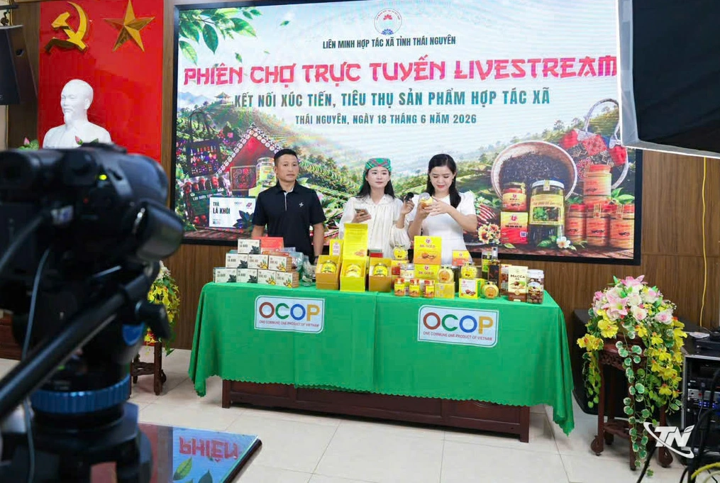 Liên minh HTX tỉnh tổ chức phiên livestream quảng bá, kết nối tiêu thụ sản phẩm của các hợp tác xã trên nền tảng số.