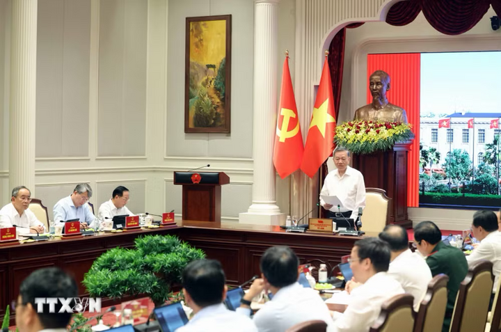 Tổng Bí thư, Chủ tịch nước Tô Lâm phát biểu chỉ đạo. Ảnh: Thống Nhất/TTXVN