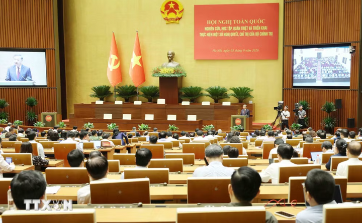 Toàn cảnh hội nghị tại phòng họp Diên Hồng, Nhà Quốc hội, Hà Nội. Ảnh: Phương Hoa/TTXVN