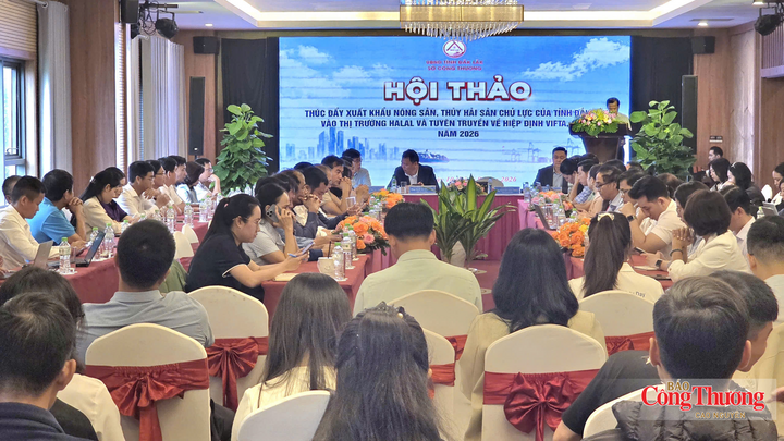 Hội thảo “Thúc đẩy xuất khẩu nông sản, thủy hải sản chủ lực của tỉnh Đắk Lắk vào thị trường Halal và tuyên truyền về Hiệp định VIFTA, CEPA năm 2026".