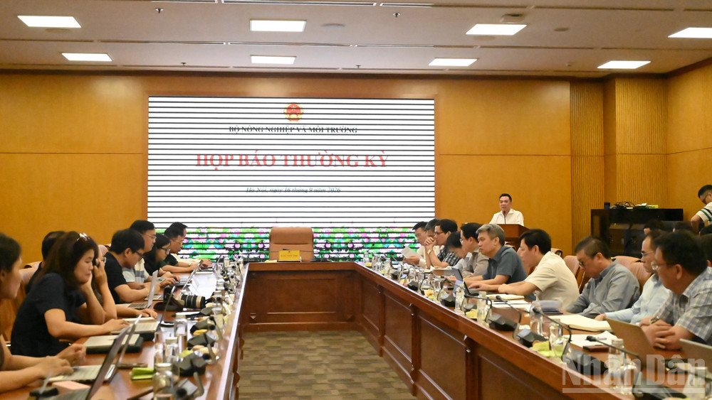 Bộ Nông nghiệp và Môi trường tổ chức họp báo thông tin kết quả thực hiện các nhiệm vụ 8 tháng đầu năm và nhiệm vụ, giải pháp trọng tâm 4 tháng cuối năm 2026.