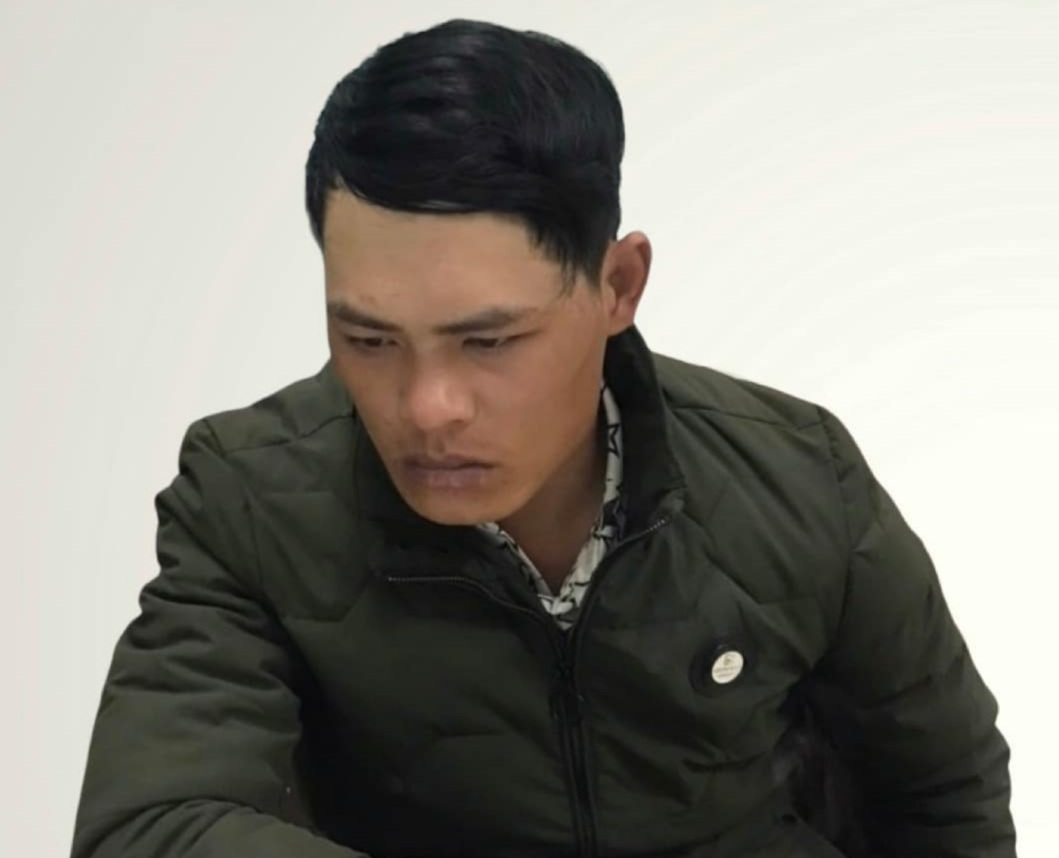 Đối tượng trộm cắp tài sản Lê Đăng Long tại cơ quan điều tra. Ảnh: Công an huyện Đak Đoa cung cấp
